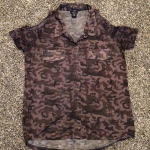 Camp off the shoulder blouse